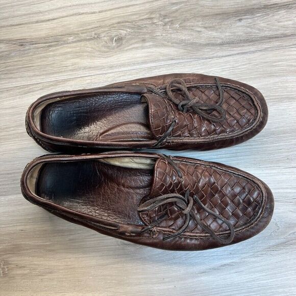 Frye West Woven Driver Mens Size 8.5 Brown Casual Slip On Driving Shoes Loafers - Picture 10 of 10